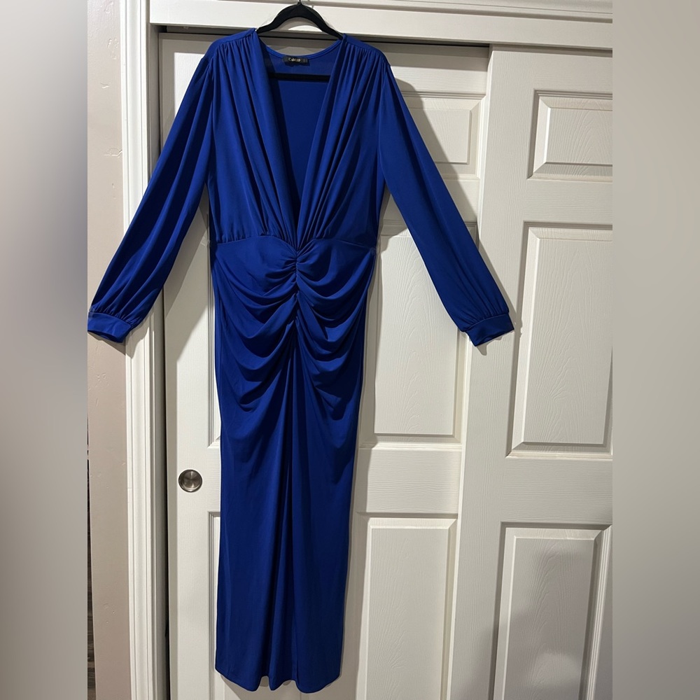 Royal Blue body con maxi dress 3x